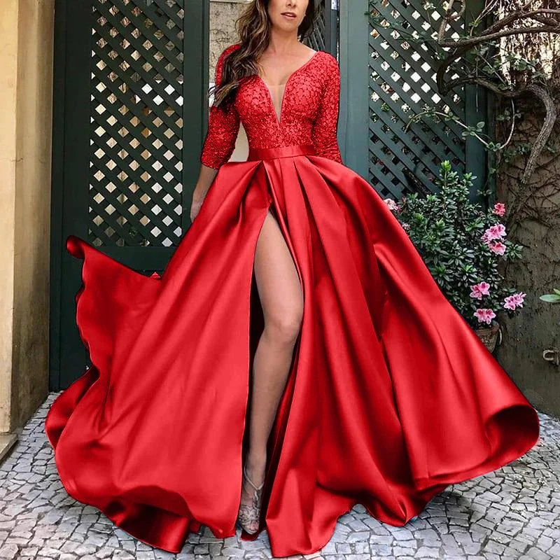 Plus Size Sexy Long Evening Party Dresses