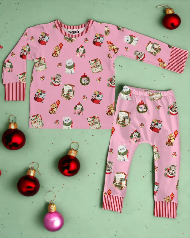 Meowy Kitschmas | Bamboo Long Sleeve Loungewear Set | Discontinued Style