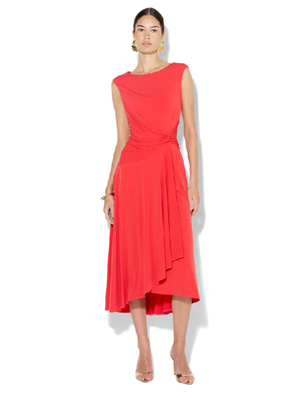 Mia Tangerine Jersey Dress