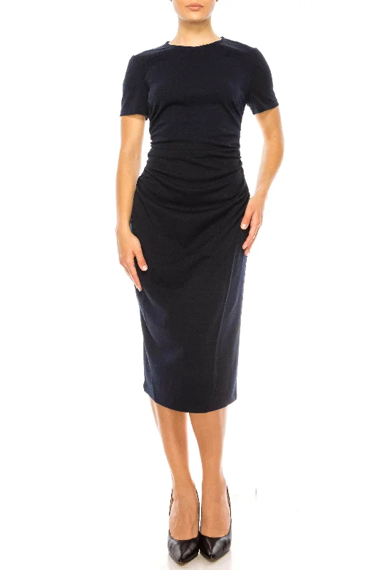 Maggy London GT587M - Short Sleeve Ruched Dress