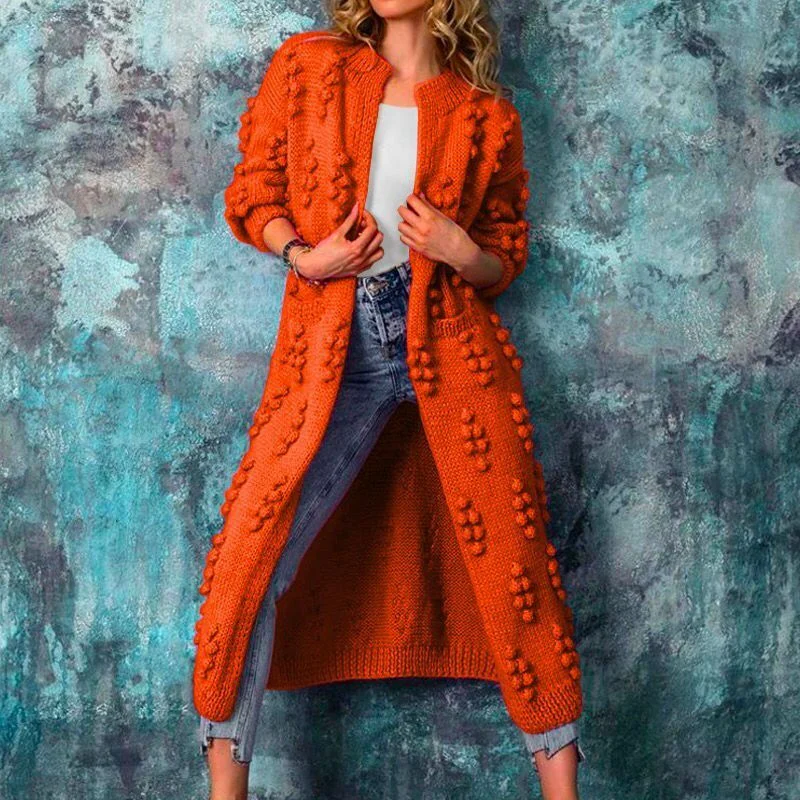 Casual Knitted Long Cardigan Coats for Women