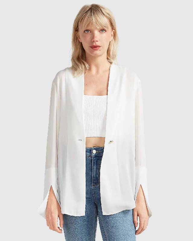 Sheer Genius Lightweight Blazer - White