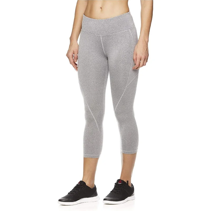 Reebok Womens Capri Seamed Compression Athletic Pants