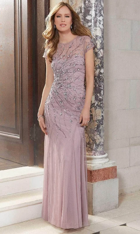 Retro Fusion Mori Lee 72614SC - Illusion Short Sleeve Evening Dress