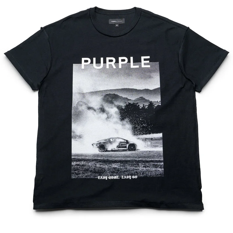 Monochrome Street Purple Brand Textured Inside Out Tee - Black