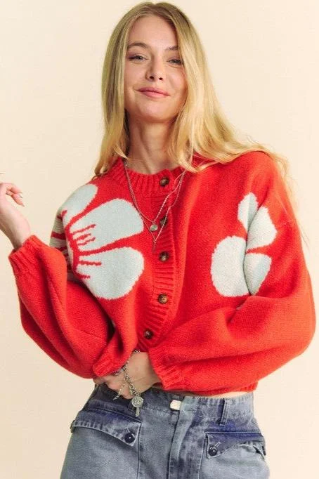 Elegant Casuals Mara Floral Cardigan