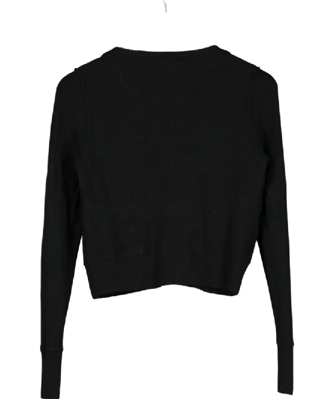 Polished Relaxed Free People Black Wool And Cashmere Blend Cardigan UK XS