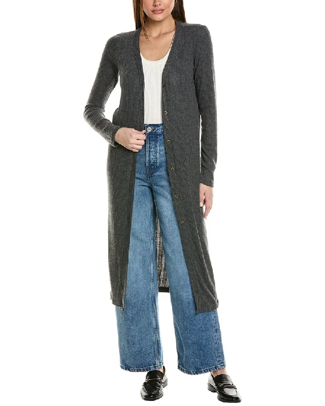 Project Social T Slumber Heathered Cozy Rib Maxi Cardigan