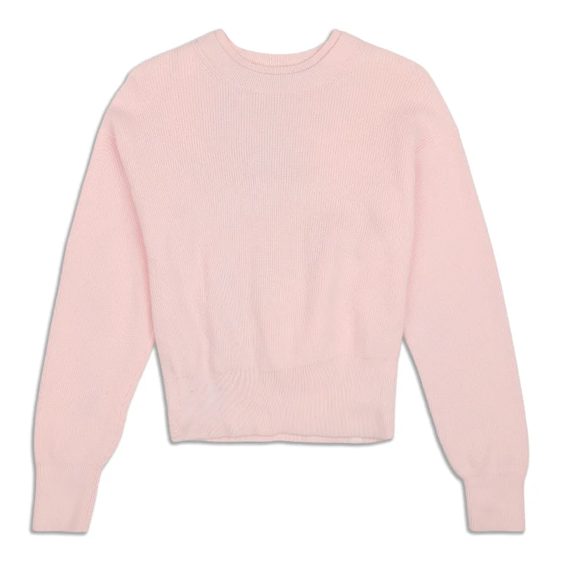 Waist Length Crewneck Sweater