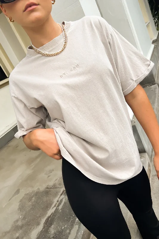 Zah Logo Tee Tan