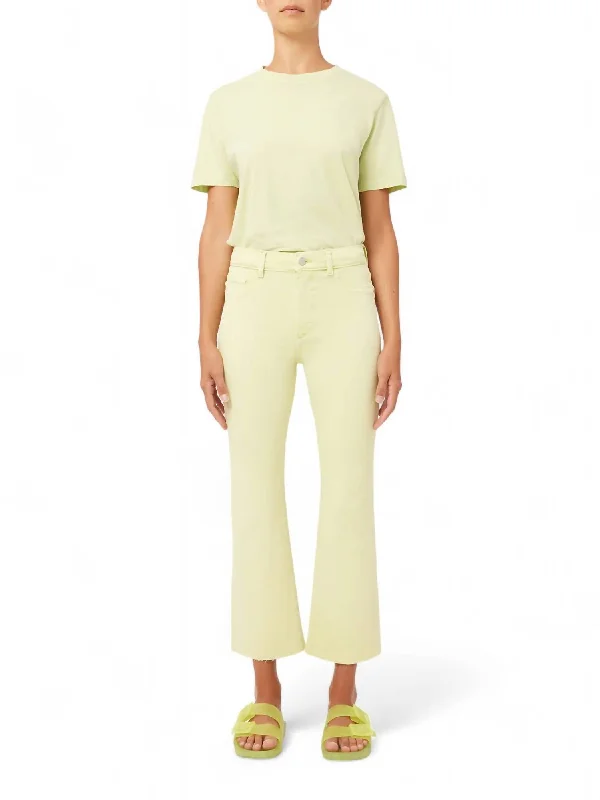 Bridget Crop Jean In Light Limeade