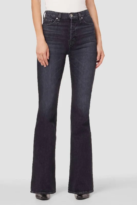 Faye Ultra High-Rise Bootcut Jean In Eco Black