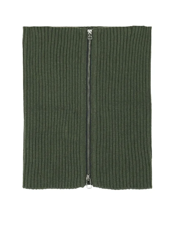 CASHMERE/EXTRA SUPER FINE WOOL ZIPPER NECK WARMERS