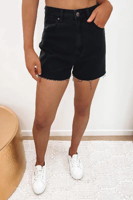 Hi Bells Relaxed Short Black Rock