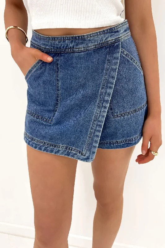 Kinsley Denim Skort Blue