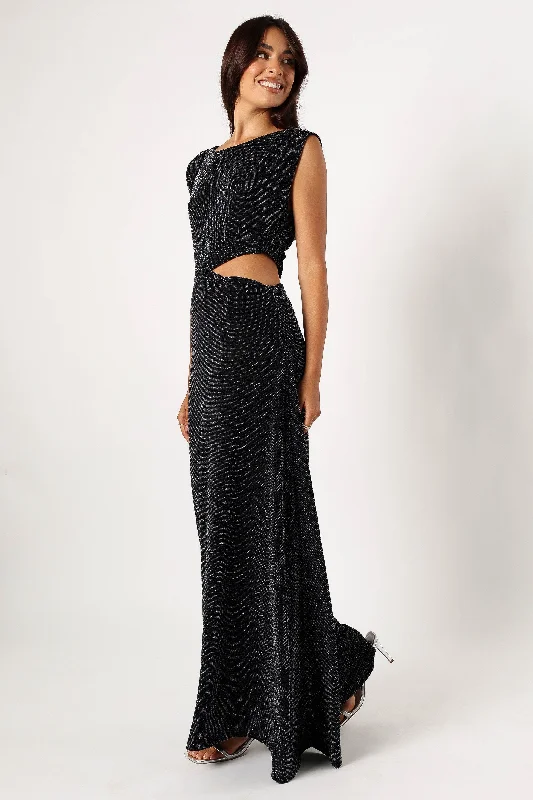 Nolah Maxi Dress - Black Sparkle