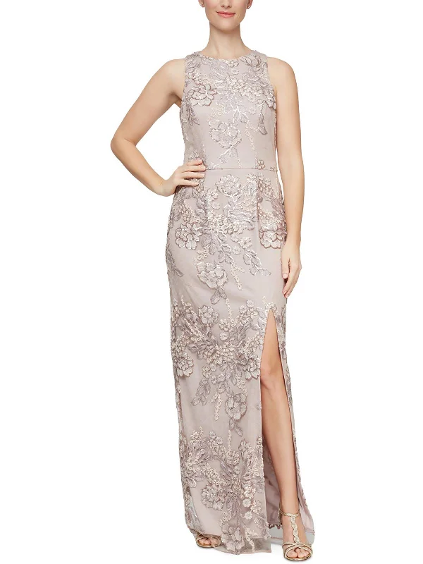 Womens Sequined Formal Evening Dress