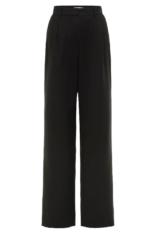 Women's Wool Alexandra Pants In Black