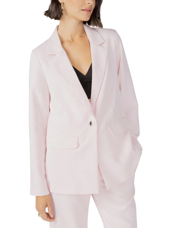 Bryce Womens Woven Suit Separate One-Button Blazer