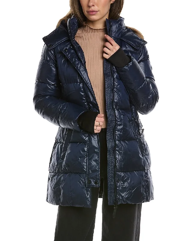 French Connection Belted Puffer Coat