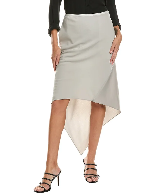 Helmut Lang Wool Scarf Hem Skirt