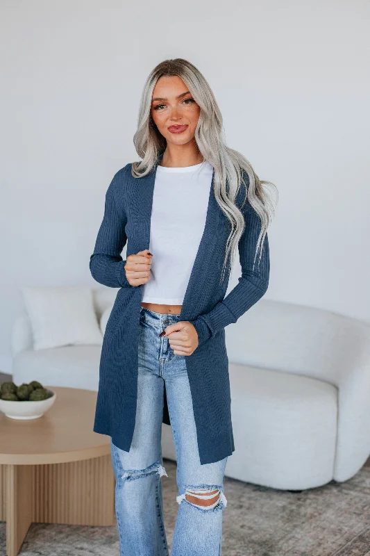 Maylin Ribbed Cardigan - Dark Teal