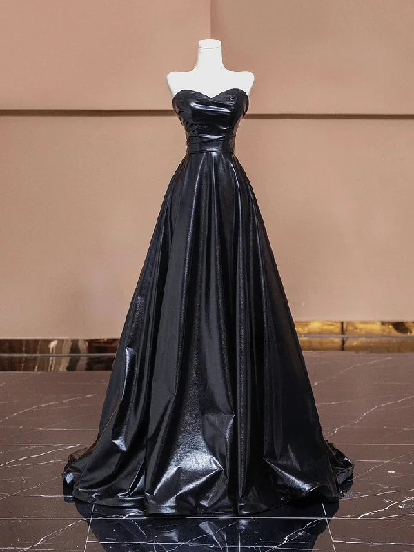 Black Sweetheart A-Line Fashion Party Gown Long Prom Dress, DP3618