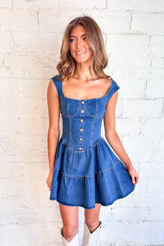 Halt Denim Mini Dress