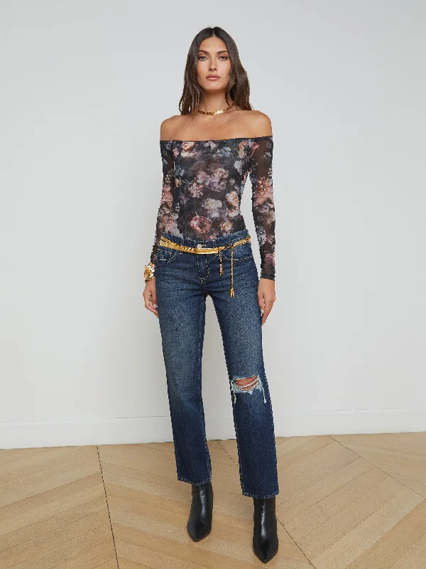 Nevia Slouchy Straight-Leg Jean